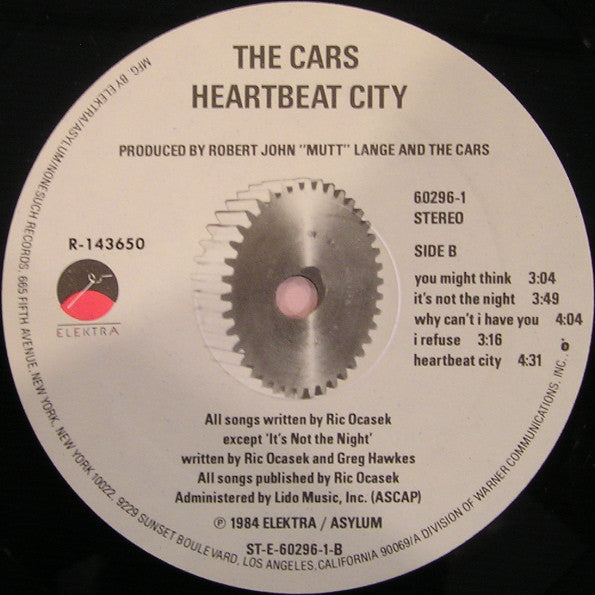 Cars, The : Heartbeat City (LP,Album,Club Edition)