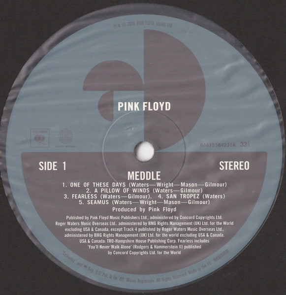 Pink Floyd : Meddle (LP,Album,Reissue,Remastered,Stereo)