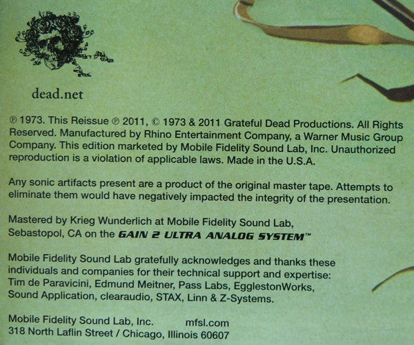 Grateful Dead, The : Wake Of The Flood (LP,Album,Limited Edition,Numbered,Reissue,Special Edition)