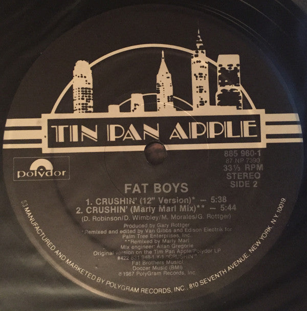Fat Boys : Wipeout (12",33 ⅓ RPM,Stereo)