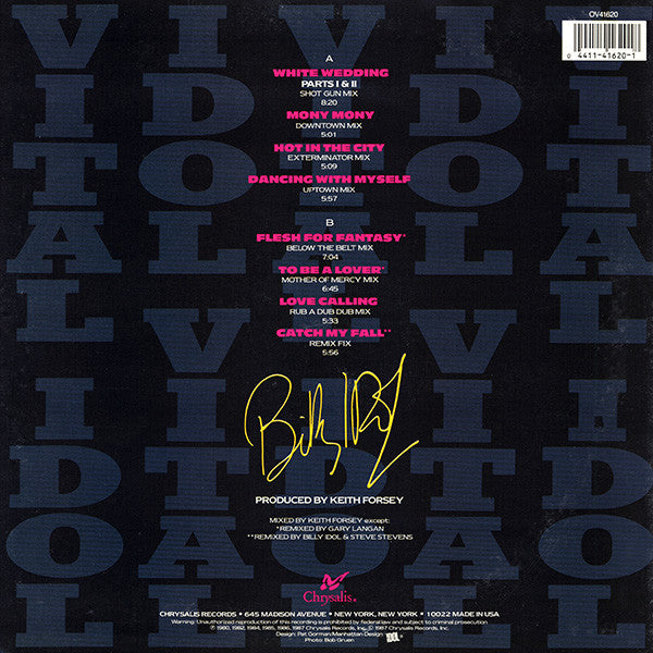Billy Idol : Vital Idol (LP,Album,Compilation,Reissue)