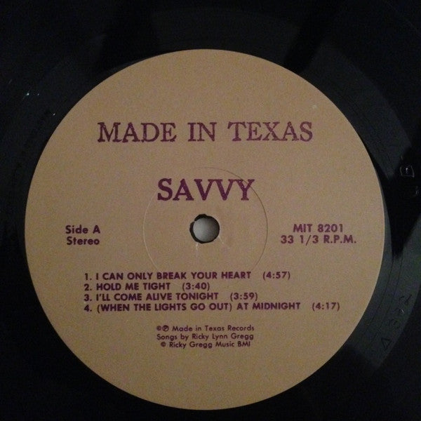 Savvy (4) : Made In Texas (LP)