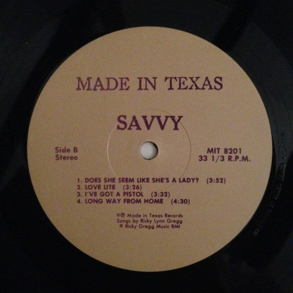 Savvy (4) : Made In Texas (LP)