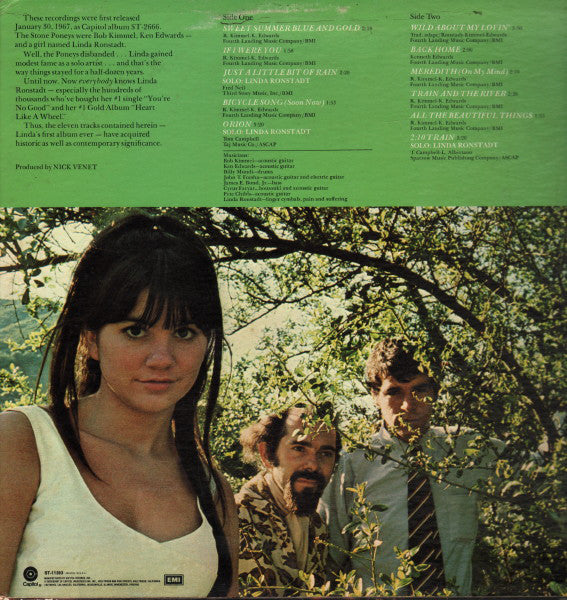 Stone Poneys, The Featuring Linda Ronstadt : The Stone Poneys Featuring Linda Ronstadt (LP,Album,Reissue)
