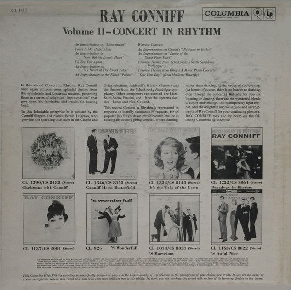 Ray Conniff And His Orchestra & Chorus : Concert In Rhythm Volume II (LP,Album,Mono)