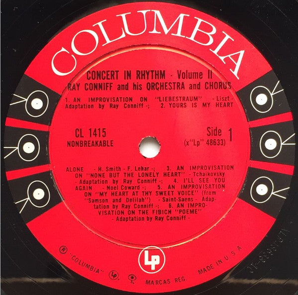 Ray Conniff And His Orchestra & Chorus : Concert In Rhythm Volume II (LP,Album,Mono)