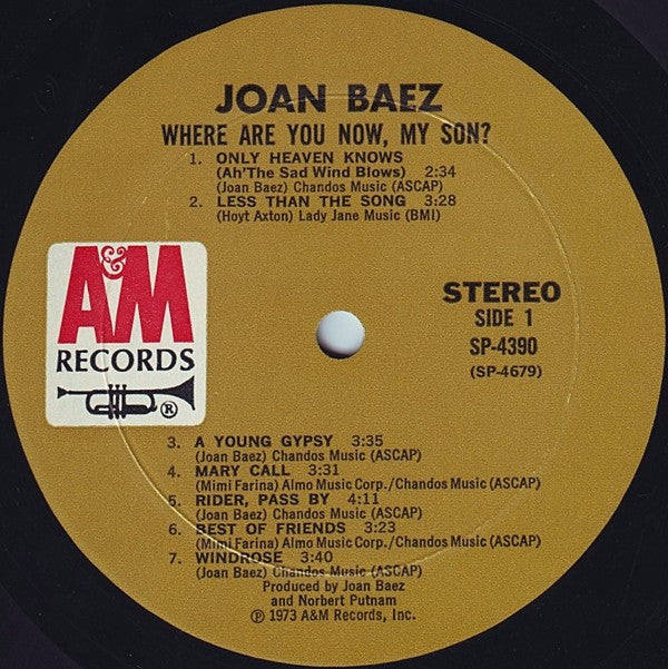 Joan Baez : Where Are You Now, My Son? (LP,Album)