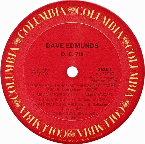 Dave Edmunds : D. E. 7th (LP,Album)