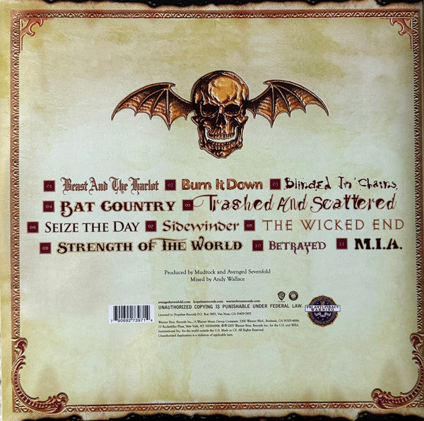 Avenged Sevenfold : City Of Evil (LP,Album,Reissue,Repress)