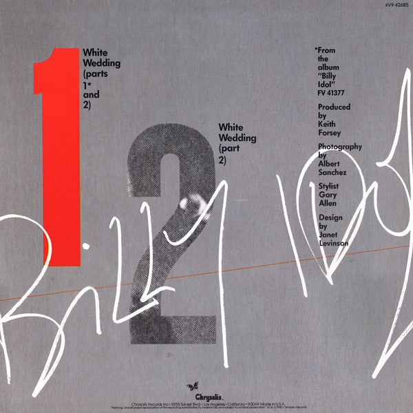Billy Idol : White Wedding (12",33 ⅓ RPM)