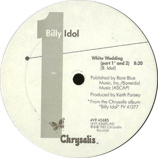 Billy Idol : White Wedding (12",33 ⅓ RPM)