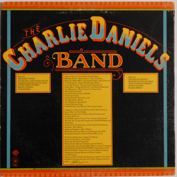 Charlie Daniels Band, The : Midnight Wind (LP,Album,Stereo)