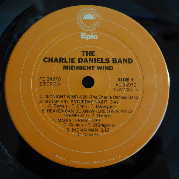 Charlie Daniels Band, The : Midnight Wind (LP,Album,Stereo)