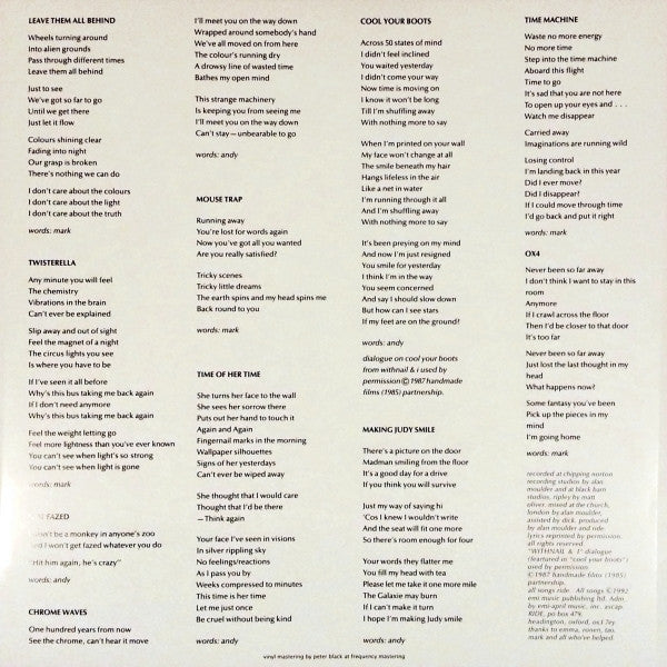 Ride : Going Blank Again (12",45 RPM,Album,Reissue)