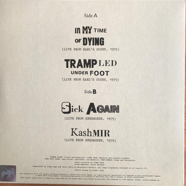 Led Zeppelin : Live EP (LP,EP,Compilation,Stereo)