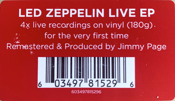 Led Zeppelin : Live EP (LP,EP,Compilation,Stereo)
