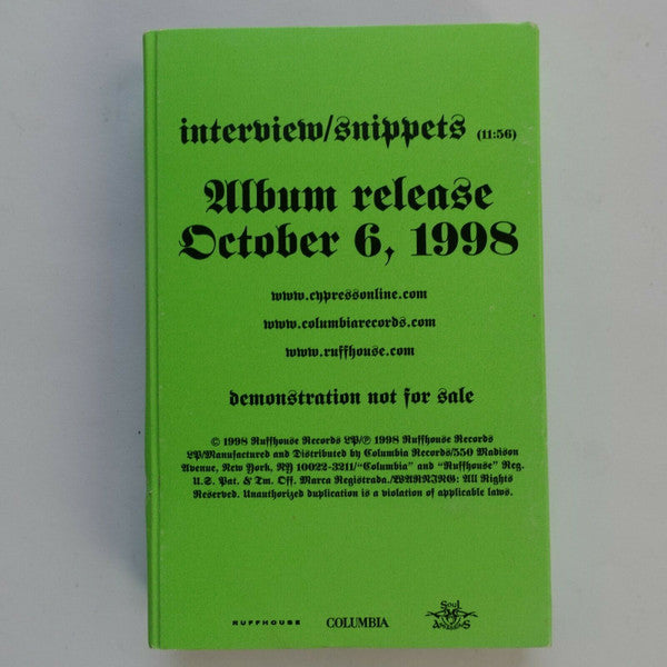 Cypress Hill : Interview Sampler (Promo)