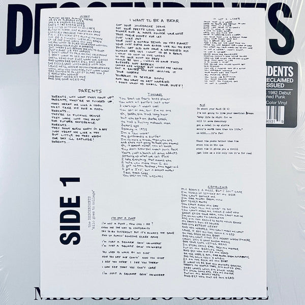 Descendents : Milo Goes To College (LP,Album,Reissue,Remastered)