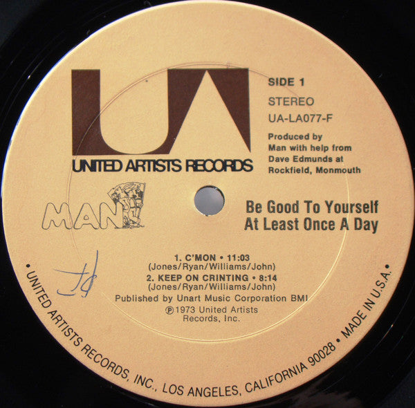 Man : Be Good To Yourself At Least Once A Day (LP,Album)