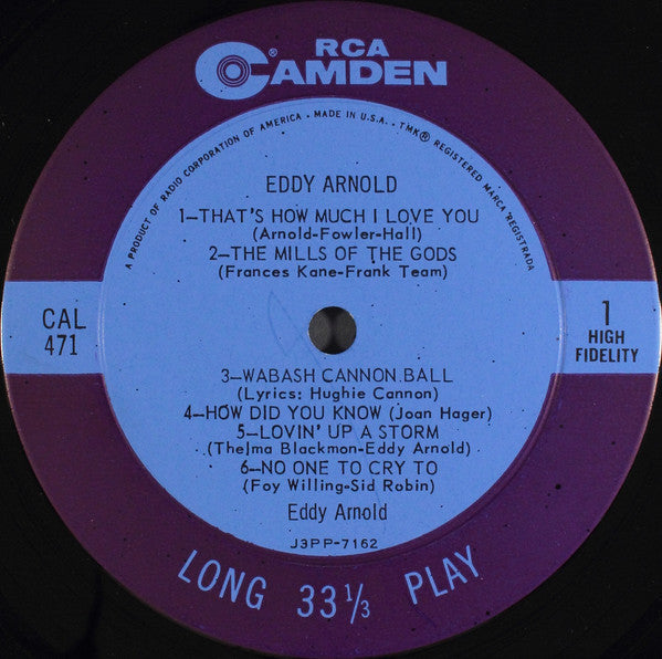 Eddy Arnold : Eddy Arnold (LP,Album,Mono,Repress)