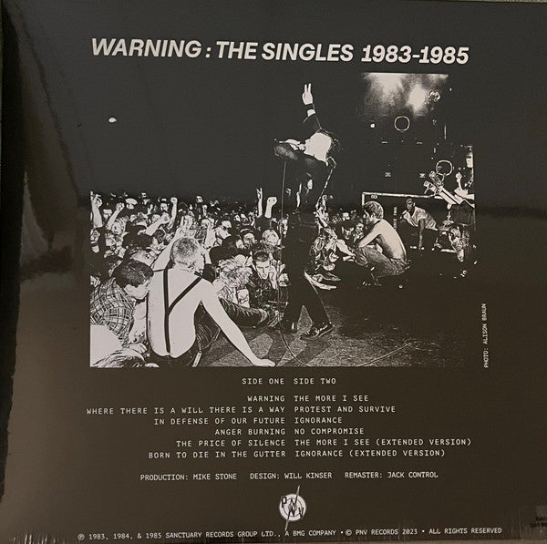 Discharge : Warning: The Singles 1983 - 1985 (LP,Compilation)