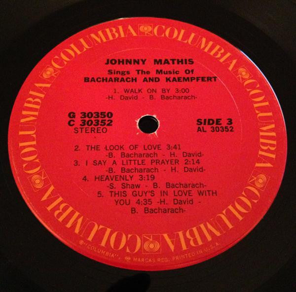 Johnny Mathis : Johnny Mathis Sings The Music Of Bacharach & Kaempfert (LP,Compilation)