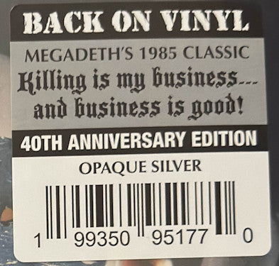 Megadeth : Killing Is My Business... And Business Is Good! (LP,Album,Limited Edition,Reissue,Remastered,Stereo)