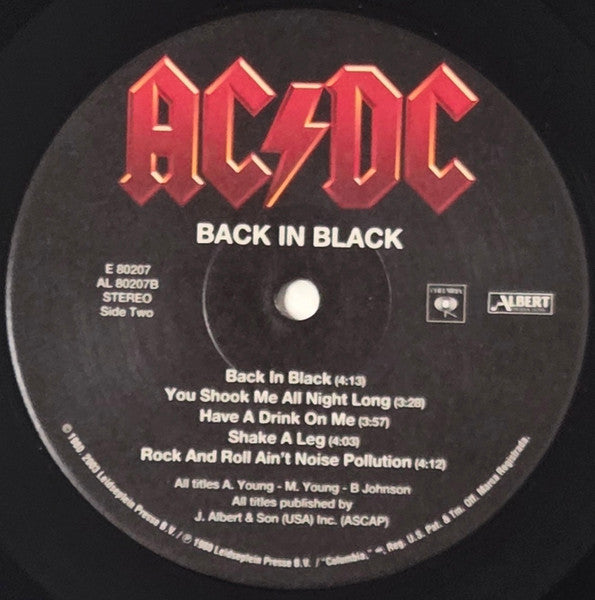 AC/DC : Back In Black (LP,Album,Reissue,Remastered,Stereo)