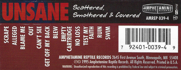 Unsane : Scattered, Smothered & Covered (Album)