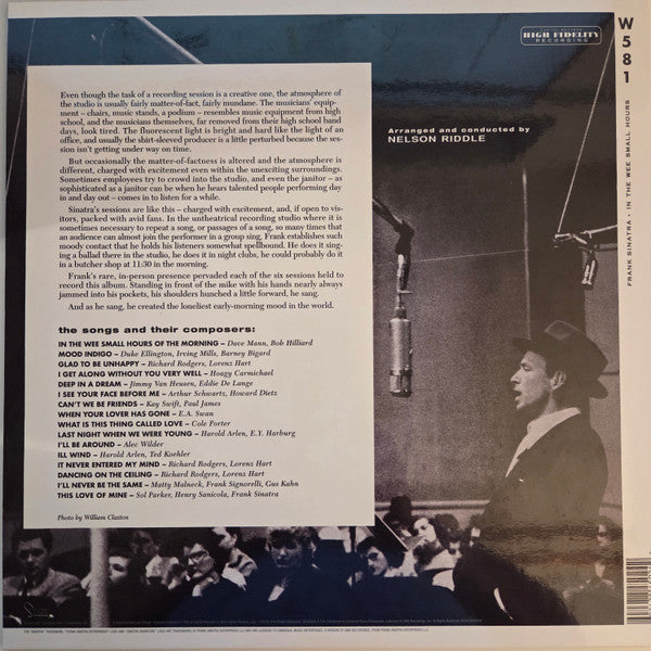 Frank Sinatra : In The Wee Small Hours (LP,Album,Reissue,Remastered,Mono)