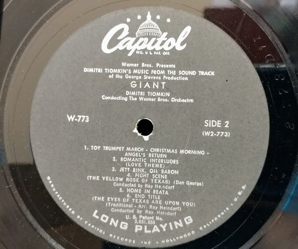 Dimitri Tiomkin : Giant (LP,Album,Mono)