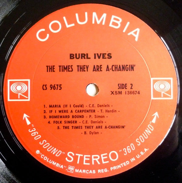Burl Ives : The Times They Are A-Changin' (LP)