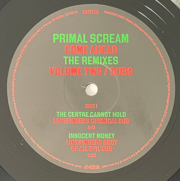 Primal Scream : Come Ahead The Remixes Volume Two Dubs (LP,Limited Edition,Stereo)