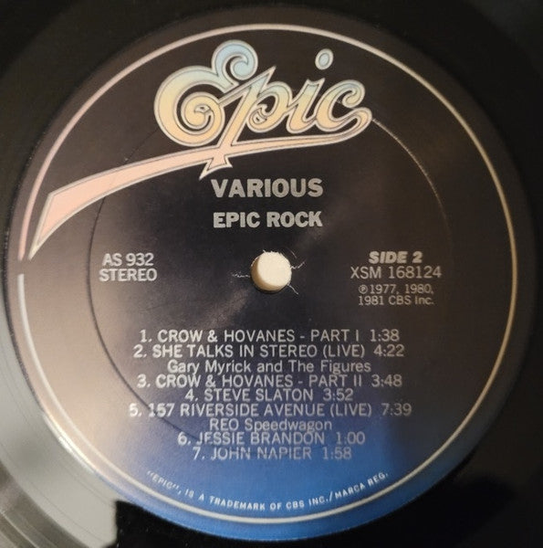Various : Epic Rock (Seattle's Best Rock KISW-FM 100) (LP,Compilation)
