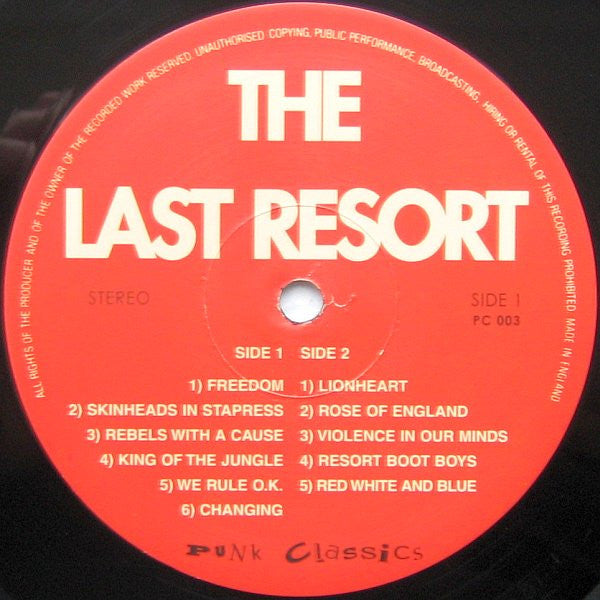 Last Resort, The : A Way Of Life - Skinhead Anthems (LP,Album,Limited Edition,Reissue)