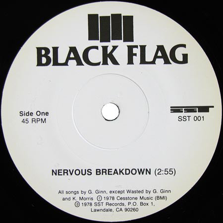 Black Flag : Nervous Breakdown (7",45 RPM,EP,Repress)
