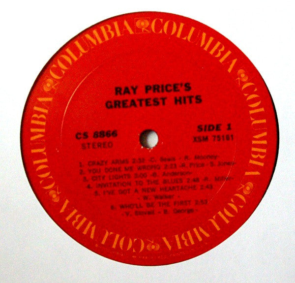 Ray Price : Ray Price's Greatest Hits (LP,Compilation,Reissue)