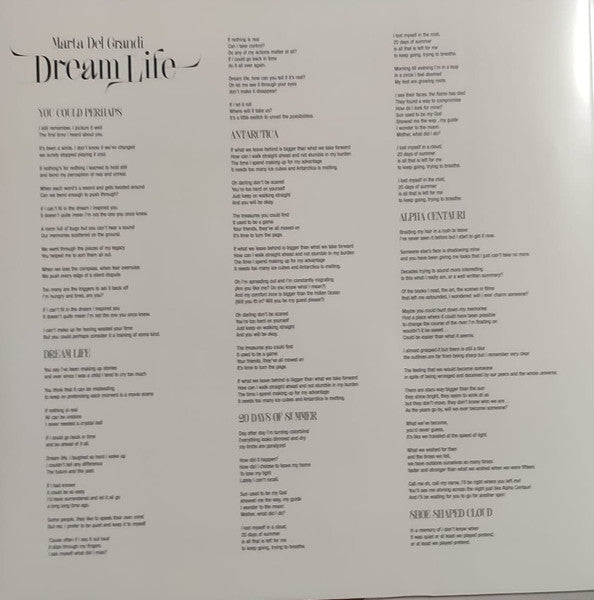 Marta Del Grandi : Dream Life (LP,Album,Limited Edition)