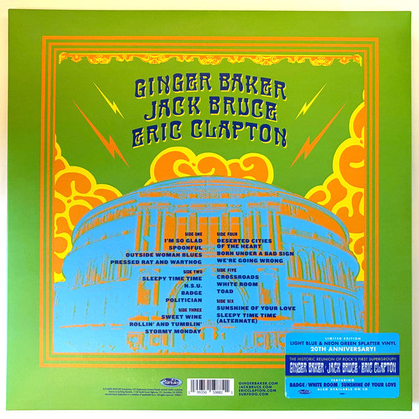 Cream (2) : Cream - Royal Albert Hall - London May 2-3-5-6 2005 (Live) Reissue Splatter 3LP Set (LP,Album,Limited Edition,Reissue,Stereo)