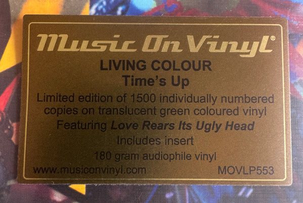 Living Colour : Time's Up (LP,Album,Limited Edition,Numbered,Reissue)