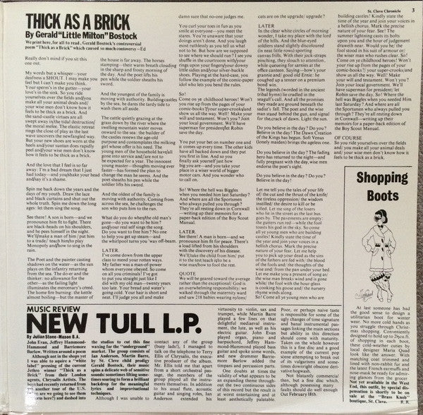 Jethro Tull : Thick As A Brick (LP,Album,Limited Edition,Numbered,Reissue,Remastered)