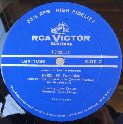 Enzo Masetti : Hercules (Original Sound Track From The Movie) (LP,Mono)
