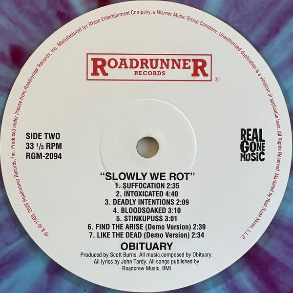 Obituary : Slowly We Rot (LP,Album,Reissue,Remastered)