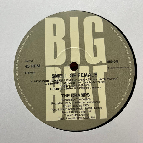 Cramps, The : Smell Of Female (3 Bonus Tracks) (12",Mini-Album,Reissue,Unofficial Release)