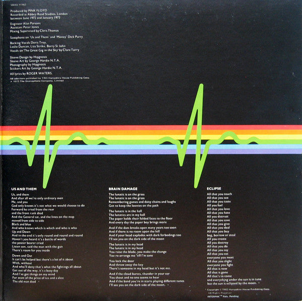 Pink Floyd : The Dark Side Of The Moon (LP,Album)