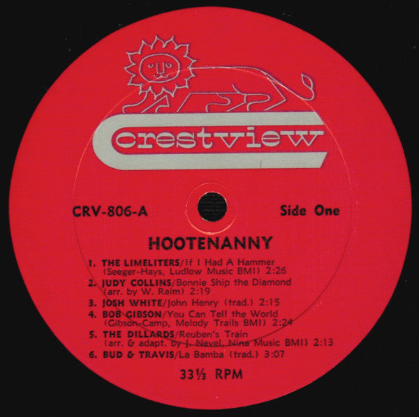 Various : Hootenanny (LP,Compilation,Mono)