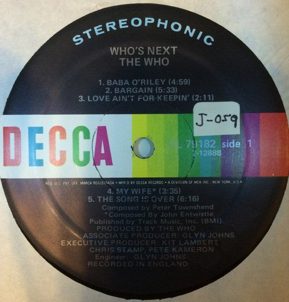 Who, The : Who's Next (LP,Album)