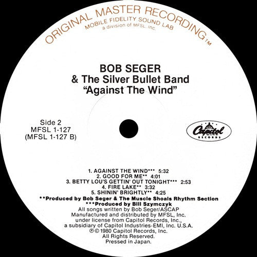 Bob Seger And The Silver Bullet Band : Against The Wind (LP,Album,Limited Edition,Reissue,Remastered)