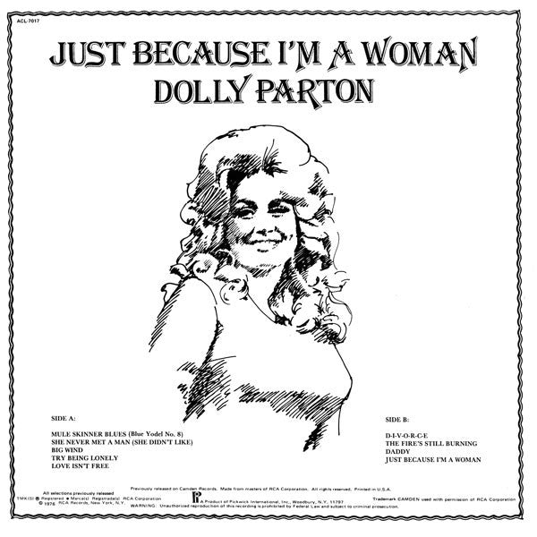 Dolly Parton : Just Because I'm A Woman (LP,Compilation)