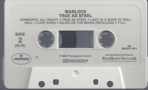 Warlock (2) : True As Steel (Album)